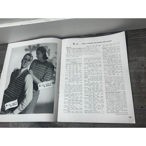 Teen Age Fashions Book # 131 Hand Kinits By Beehive Paperback - Picture 4 of 5